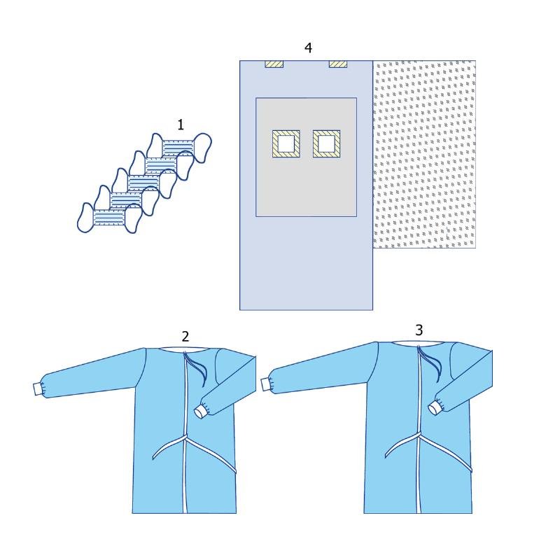 Комплект одягу та покриттів операційних для ангіографії №9 Taipan-Pharm стерильний